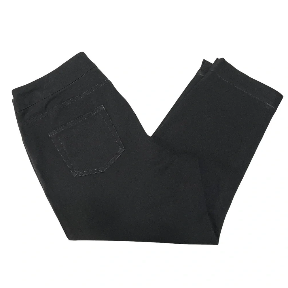 Soft Surroundings Black Stretchy Pull On Cropped Pants_4